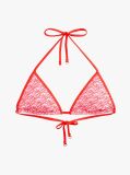 Roz Essential Top Βikini Τriunghiular Cu Gat Halter Si Imprimeu  Femei
