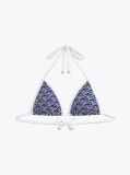 Blue Essential Top Βikini Τriunghiular Cu Gat Halter Si Imprimeu  Femei