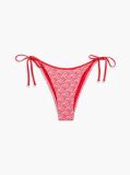 Roz Slip De Bikini Cu Snur Lateral Si Imprimeu  Femei