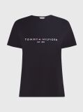 Negru Tricou Din Bumbac Organic Cu Logo  Femei