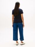 Blue Tricou Din Bumbac Organic Cu Logo  Femei