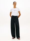 Alb Tricou Din Bumbac Organic Cu Logo  Femei