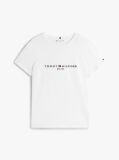 Alb Tricou Din Bumbac Organic Cu Logo  Femei
