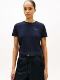 Blue Tricou Signature Cu Logo 1985 Collection   Femei