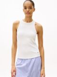 White RIB TANK TOP SLIM  Women