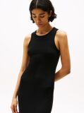 Black Ribbed Midi Bodycon Dress  Women