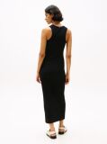 Black Ribbed Midi Bodycon Dress  Women