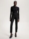 Black Elevated Slim Fit Knitted Trousers  Women