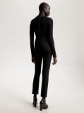 Black Elevated Slim Fit Knitted Trousers  Women