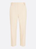 Beige Slim Fit Straight Leg Trousers  Women