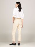 Beige Slim Fit Straight Leg Trousers  Women