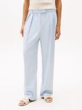 Blue Pantaloni Drepti Vopsiti Relaxed  Femei