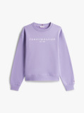 Purple Chest Logo Crew Neck Sweatshirt  Women