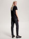 Negru Tricou Din Jersey Cu Logo Brodat  Femei