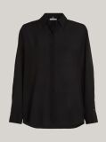 Black Fluid Crepe Regular Fit Shirt  Women