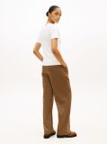 Bej Tricou Slim Fit Tricotat Cu Guler In V  Femei