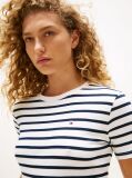 Multi Tricou Cu Nervuri Slim Fit Cu Steag Brodat  Femei