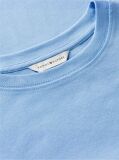Blue Tricou Cu Nervuri Slim Fit Cu Steag Brodat  Femei