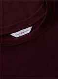 Rosu Tricou Cu Nervuri Slim Fit Cu Steag Brodat  Femei