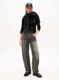 Negru Tricou Slim Fit Cu Guler Boat  Femei