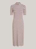 Multi Half Sleeve Slim Midi Bodycon Dress  Women