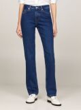 Denim Jeans Drept Cu Talie Medie  Femei