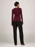 Rosu Cardigan Slim Fit Cu Nasturi   Femei