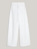 Alb Pantaloni Bootcut Crest Pique  Femei