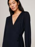 Blue Rochie Wrap Fit And Flare   Femei