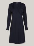 Blue Rochie Wrap Fit And Flare   Femei
