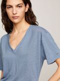 Blue V-Neck Relaxed T-Shirt  Women