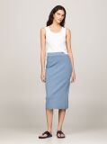 Blue Fusta Creion Midi Garment Dyed  Femei