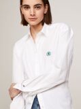 Alb Camasa Regular Fit  Cu Logo TH Monogram  Femei