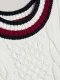 Beige Varsity Mixed Knit Slim Tank Top  Women