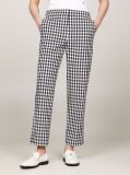 Multi Pantaloni Drepti Gingham Slim Fit  Femei