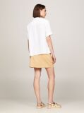 White Essential Fluid Relaxed Short Sleeve Shirt  Women