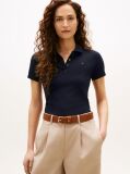 Blue 1985 Slim Pique Polo  Women