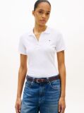 Alb Tricou Polo 1985 Slim  Femei