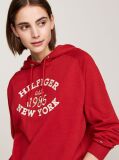 Rosu Hanorac Cu Logo Brodat Varsity  Femei