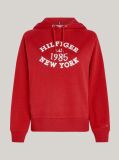 Rosu Hanorac Cu Logo Brodat Varsity  Femei