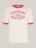 Multi Varsity Logo Contrast Trim T-Shirt  Women