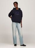 Blue Logo Embroidery Hoody  Femei