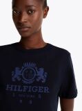 Blue Contrast Trim Crew Neck T-Shirt  Women