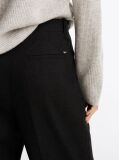 Negru Pantaloni Drepti Din Amestec De Lana  Femei