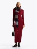 Red Ribbed Bodycon Maxi Jumper Dress  Women