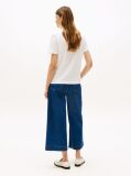 Alb Tricou Regular Cu Guler Crew  Femei