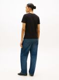 Negru Tricou Regular Cu Guler Crew  Femei