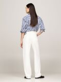 Beige White High Rise Straight Leg Jeans  Women