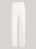 Beige White High Rise Straight Leg Jeans  Women