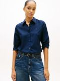 Blue Camasa Regular Elastica Cu Maneci Lungi  Femei